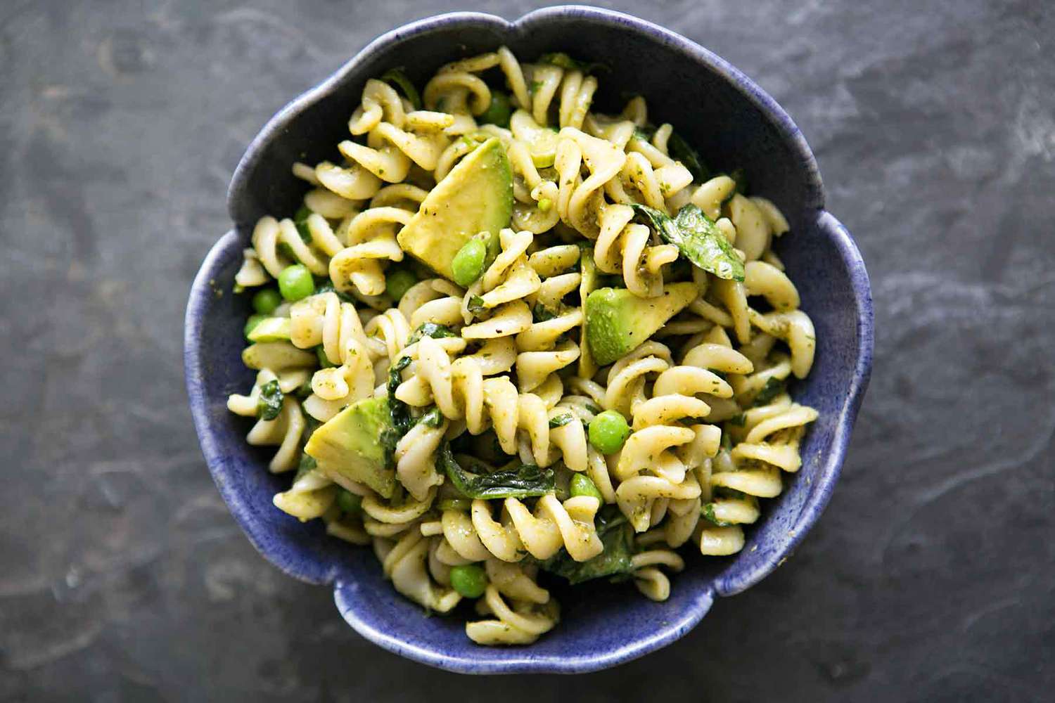Pesto Pasta with Spinach and Avocado Recipe Image