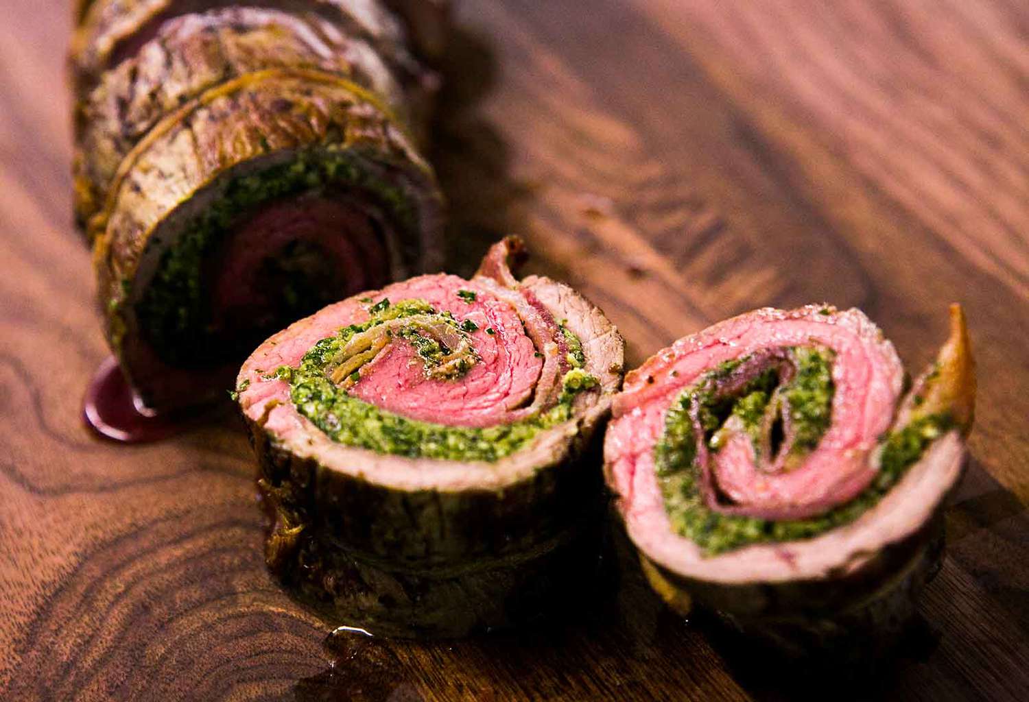 Beef Roulades with Walnut Parsley Pesto Recipe Image