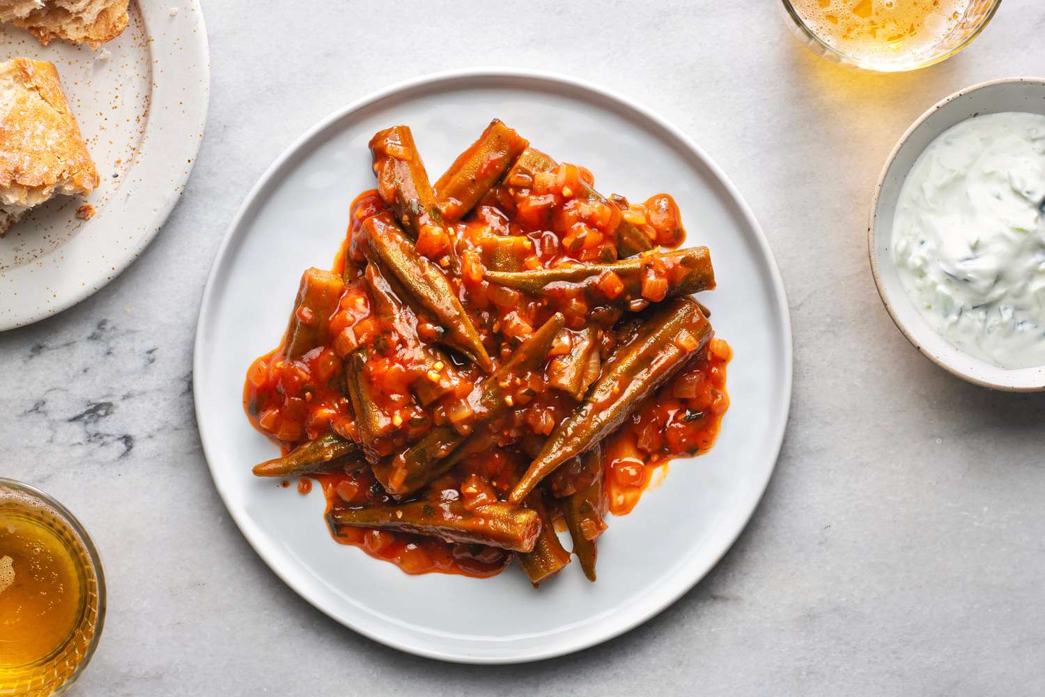Stewed Okra in Tomato Sauce Recipe Image