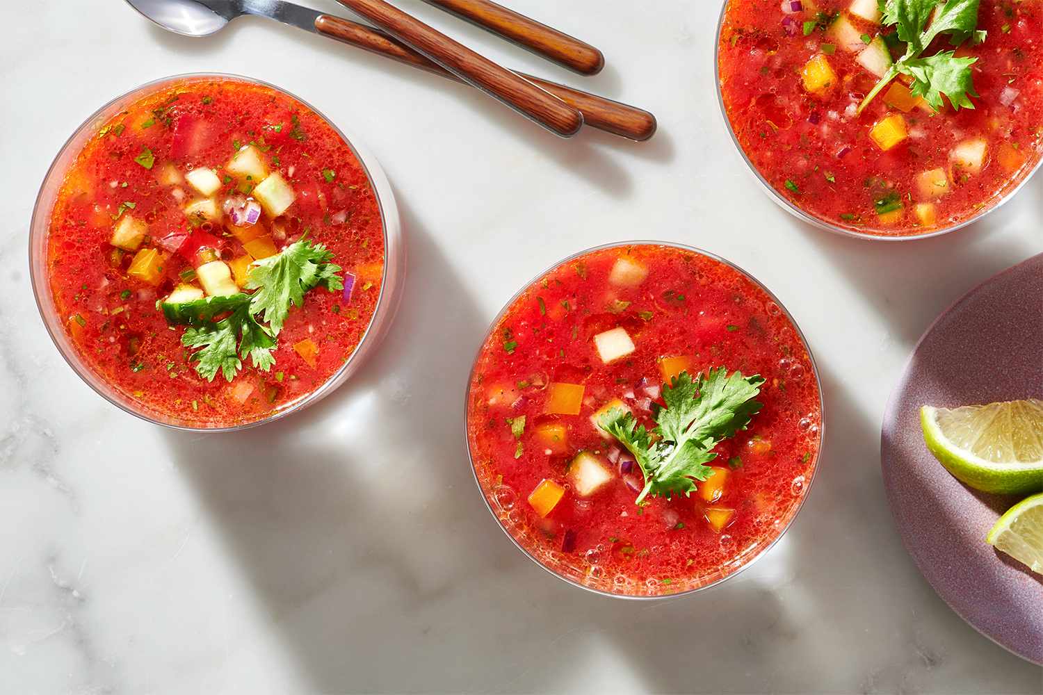 Cold Watermelon Gazpacho Soup Recipe Image