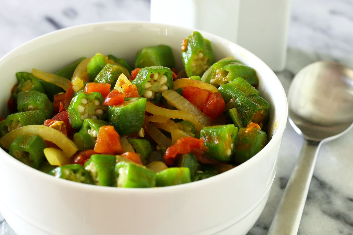 Curried Okra With Onions Recipe Image