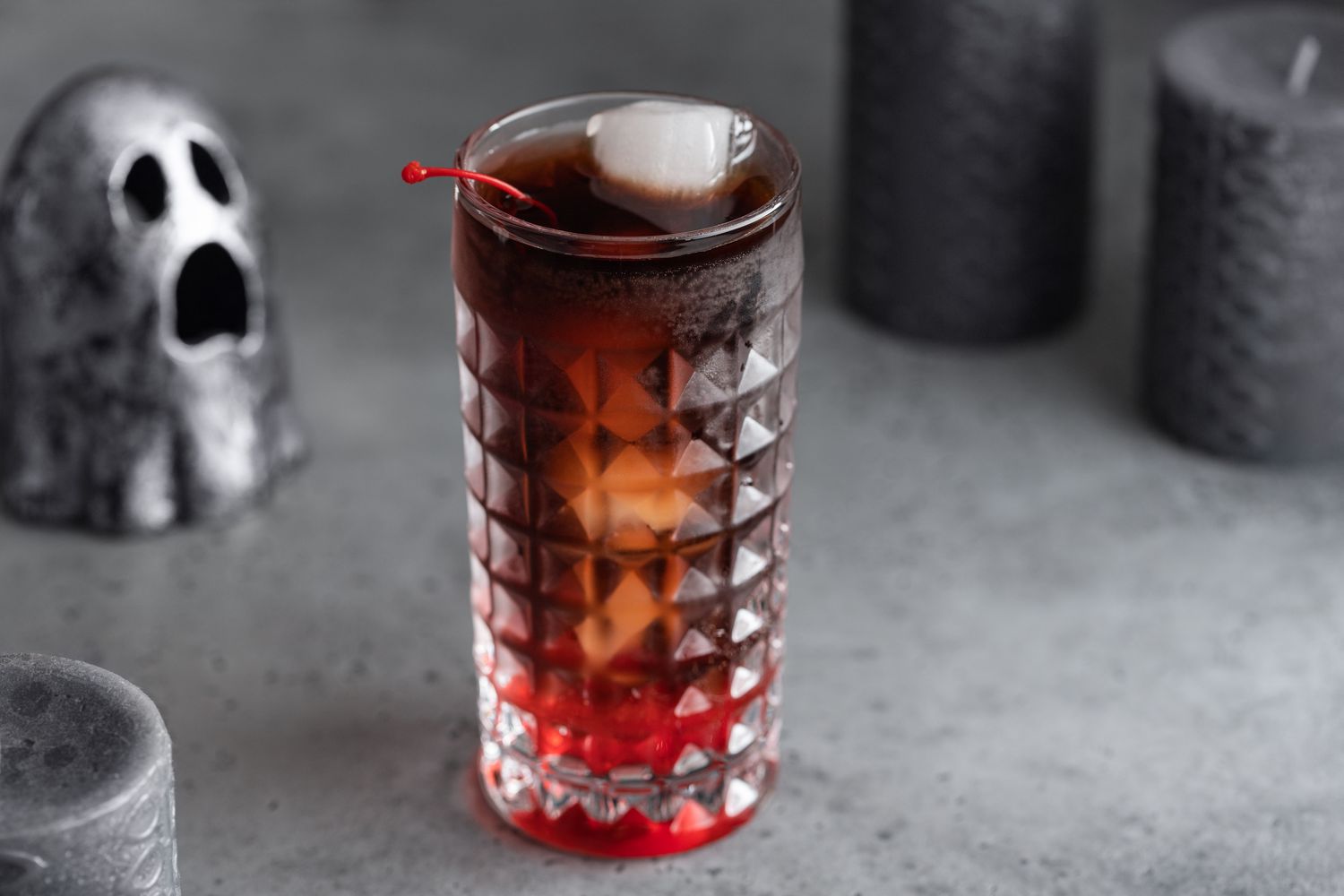 Dracula's Kiss Cocktail With Black Cherry Vodka Recipe Image