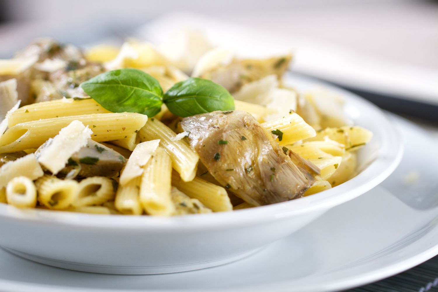 Penne Pasta With Fresh Artichokes Recipe Image