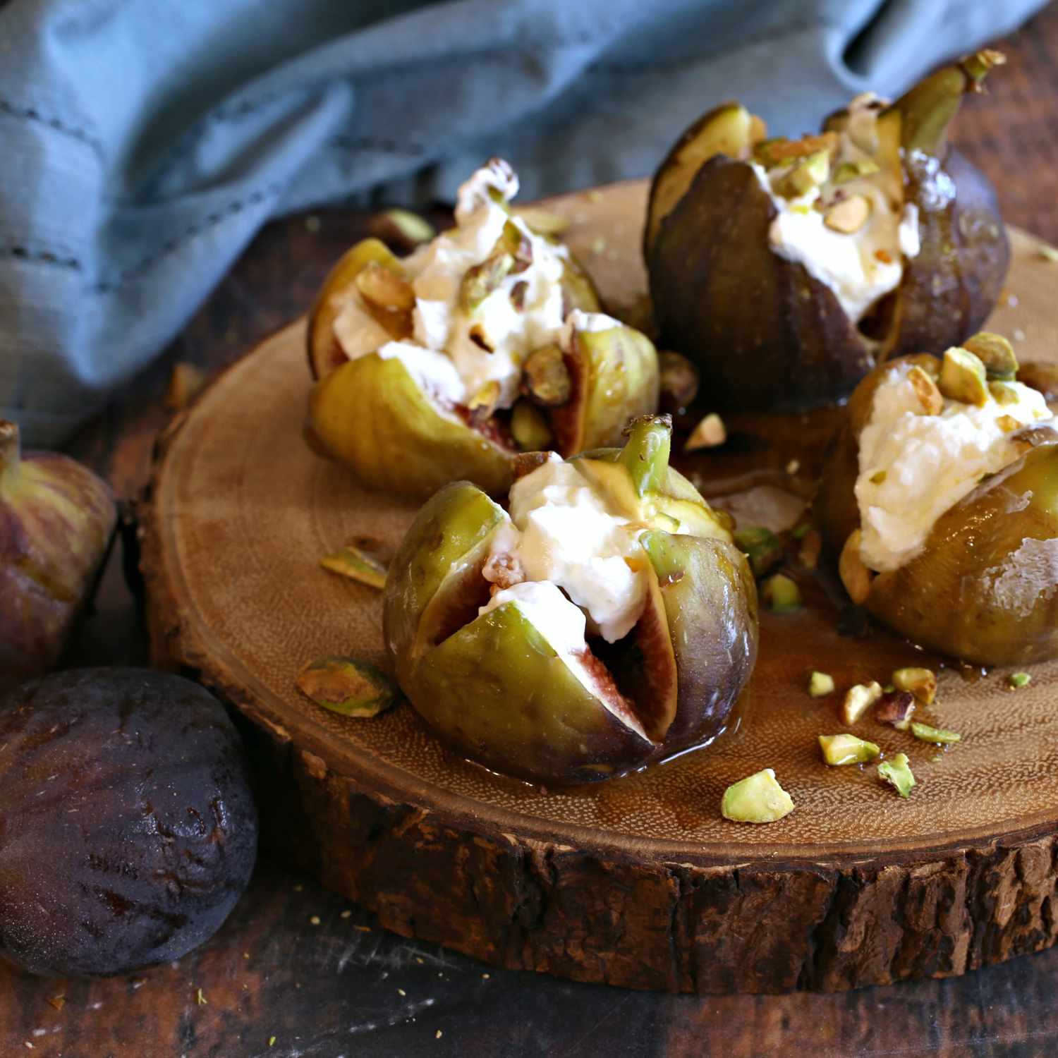 Labneh Stuffed Figs With Honey and Pistachios Image
