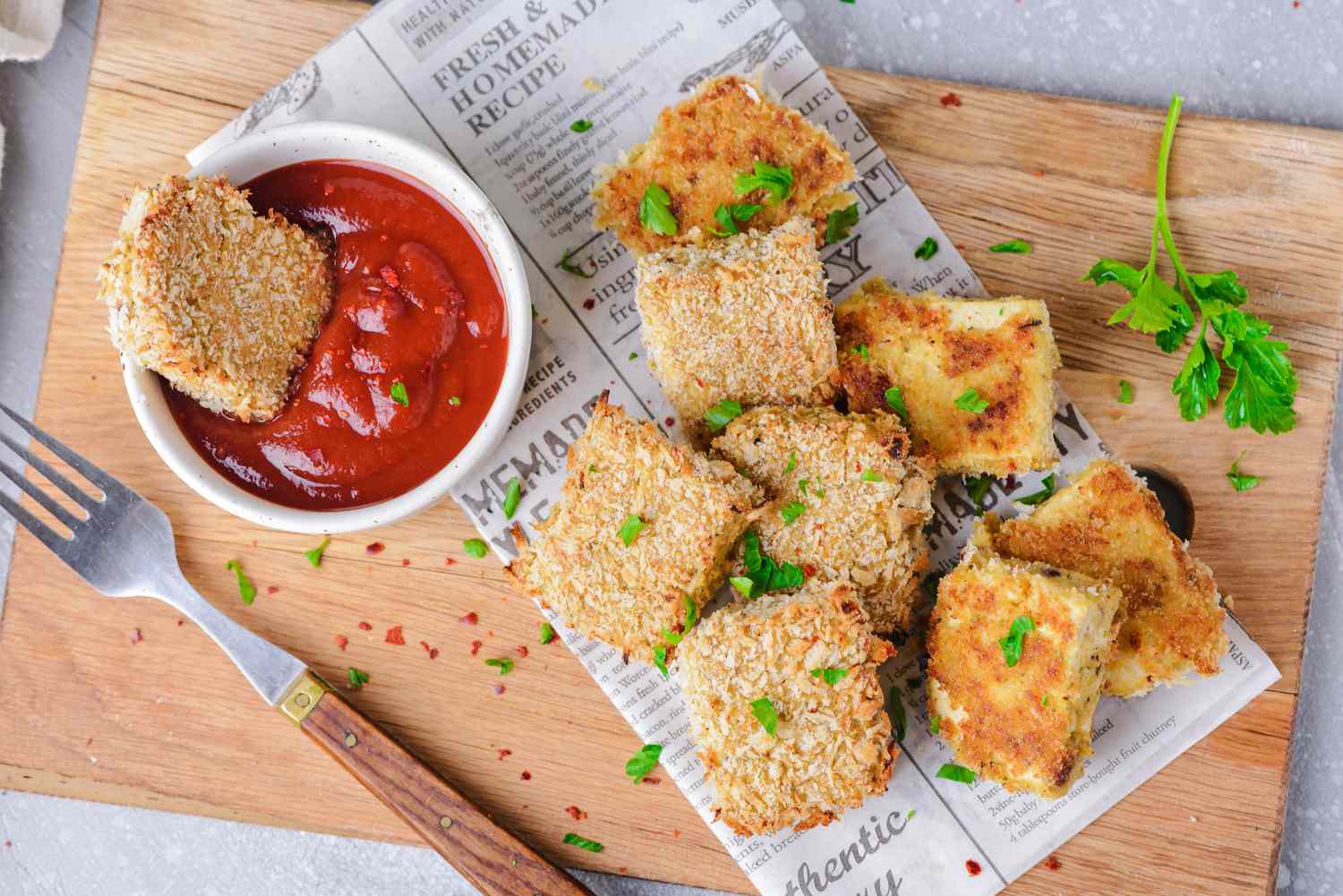 Easy Breaded Tofu (Not) Chicken Nuggets Recipe Image