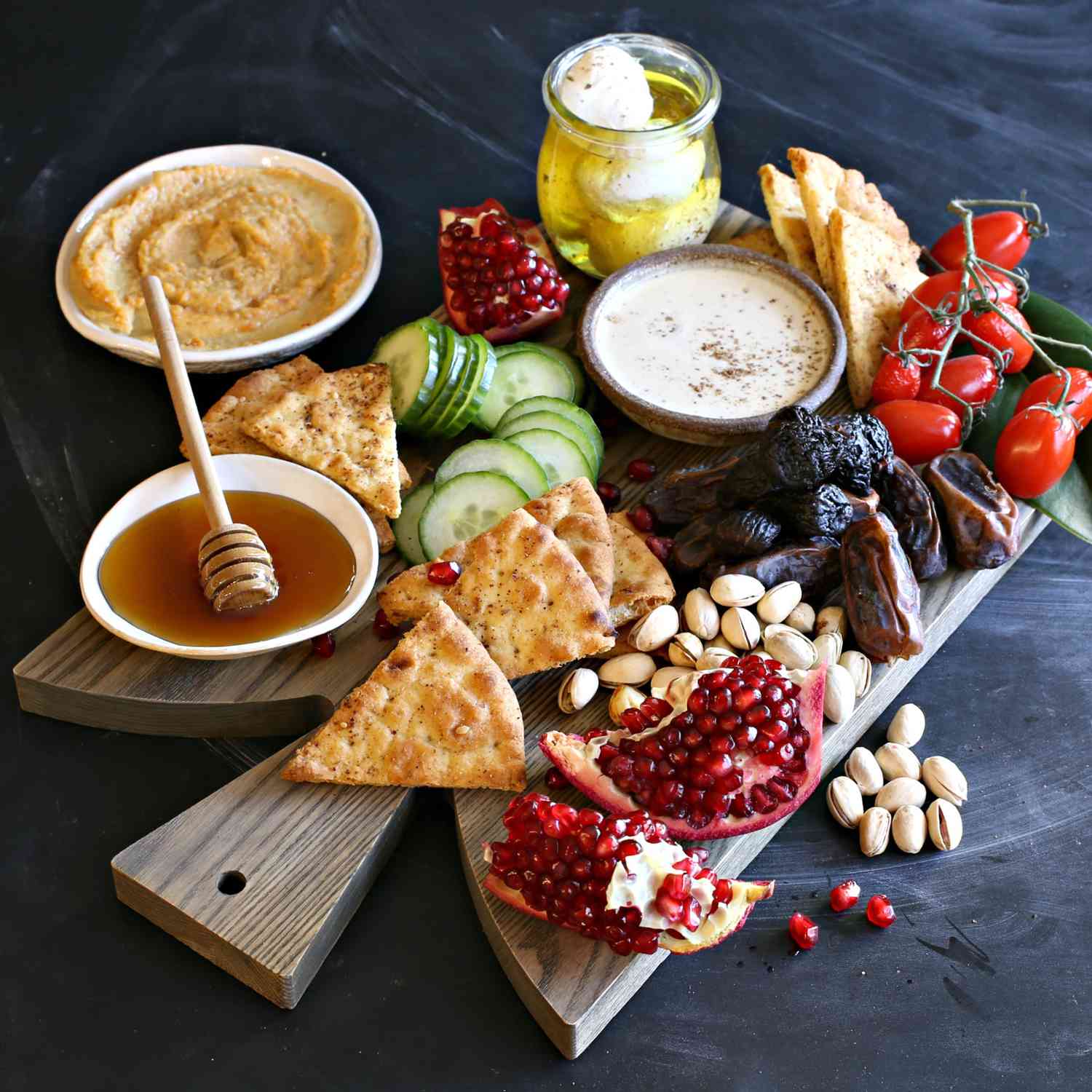 Middle Eastern-Inspired Appetizer Cheese Board Image