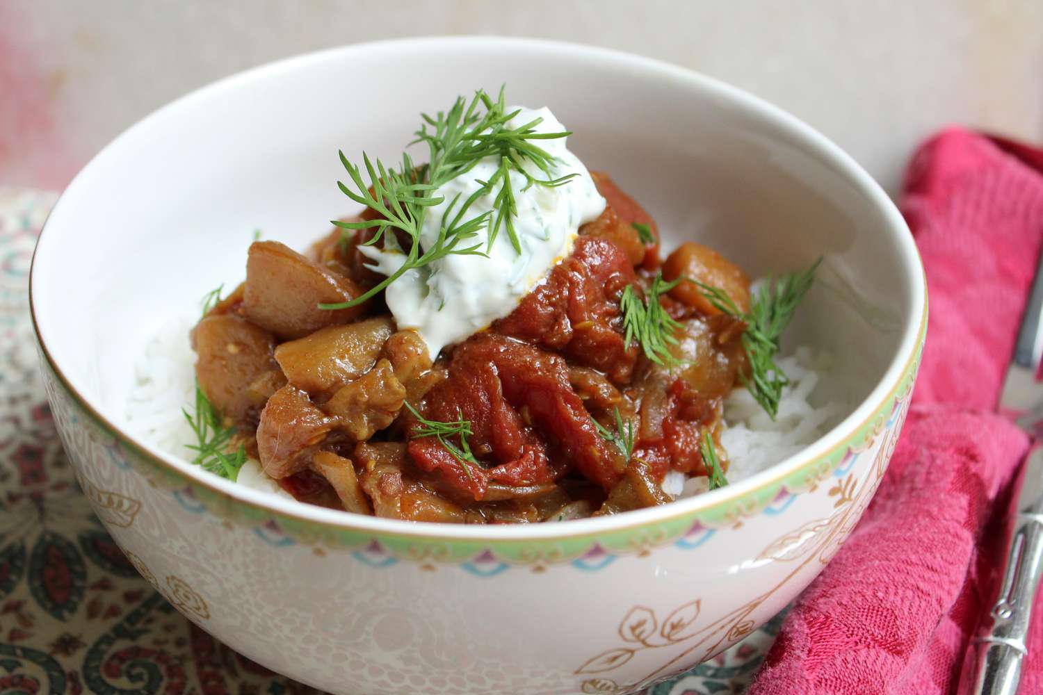 Vegan Persian Eggplant and Tomato Stew (Khoresh Bademjan) Recipe Image