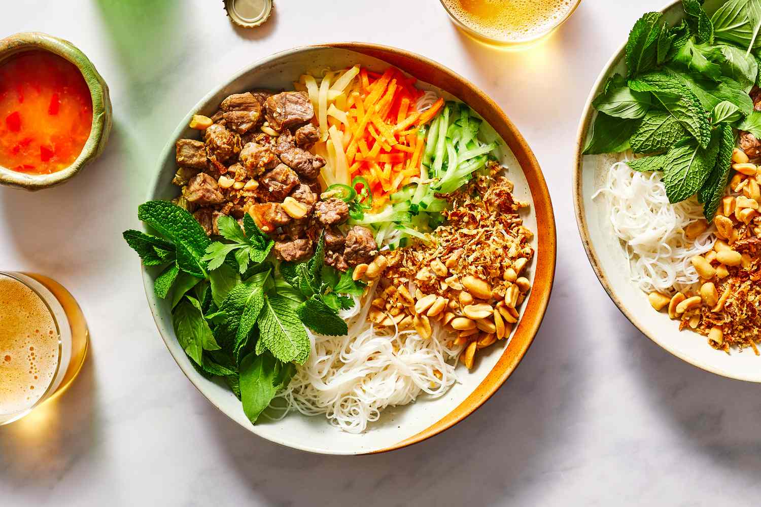 Vietnamese Beef and Noodle Salad (Bun Bo Xao) Recipe Image