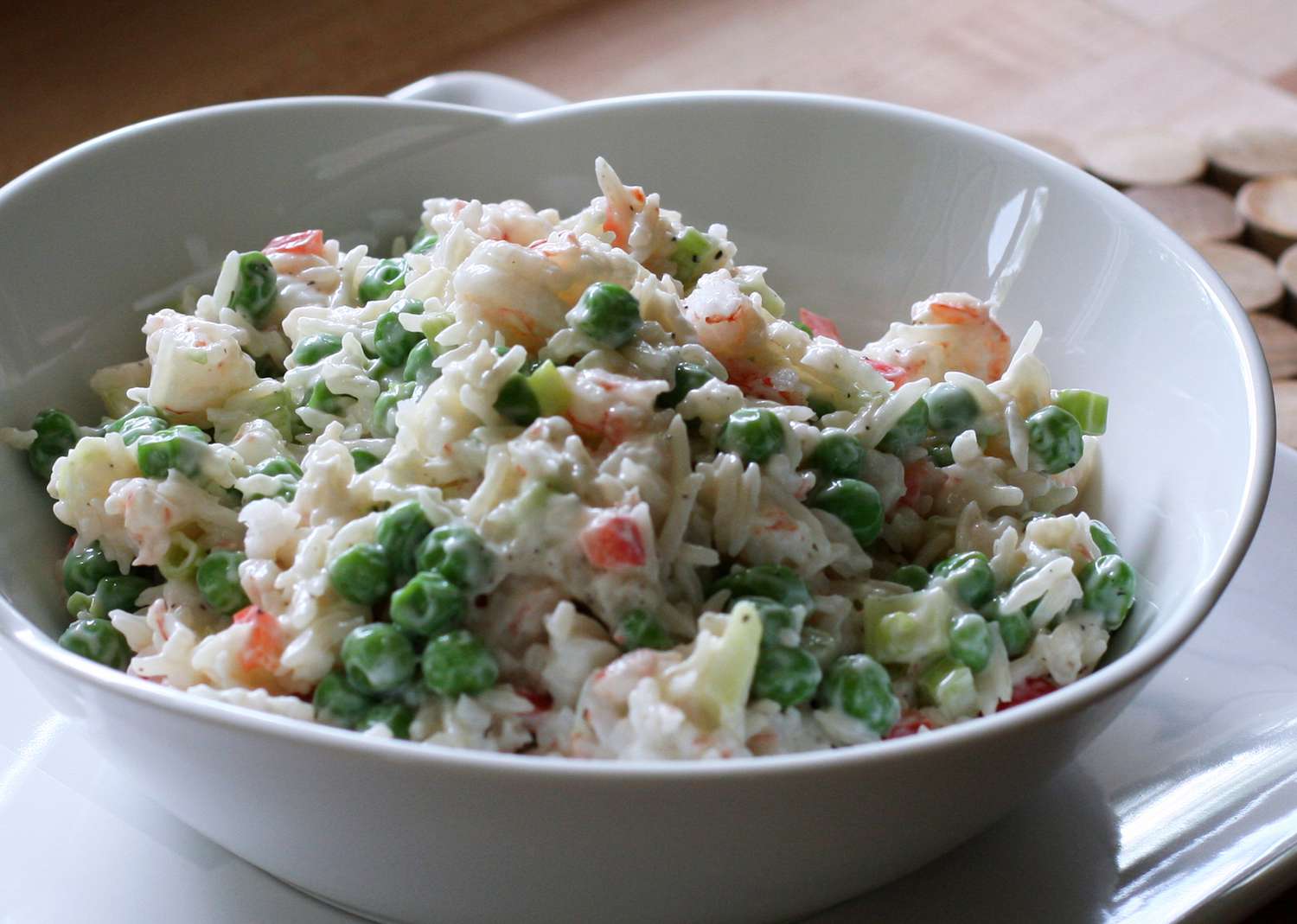 Shrimp and Rice Salad With Peas and Celery Image