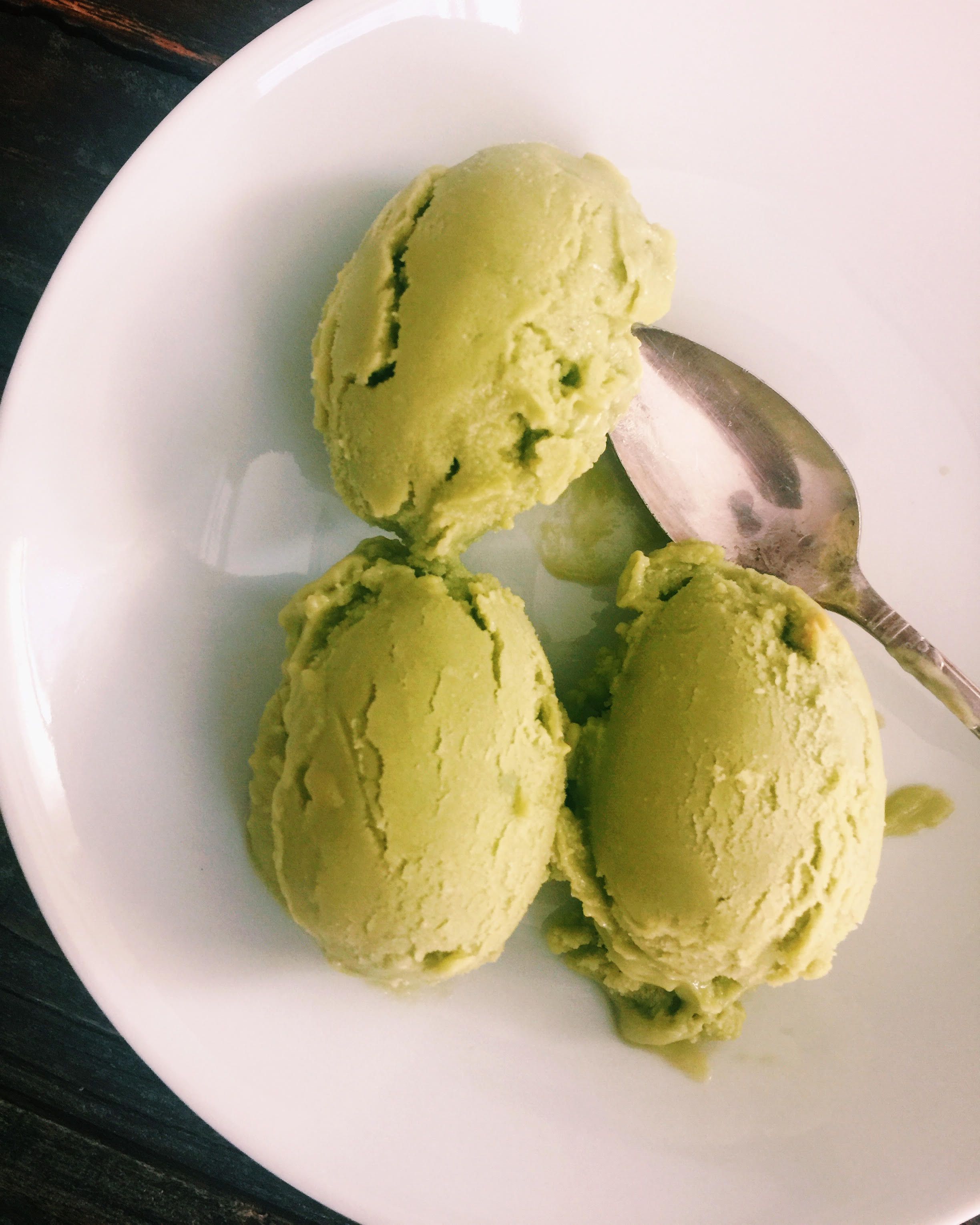 Avocado Green Tea Ice Cream Recipe Image