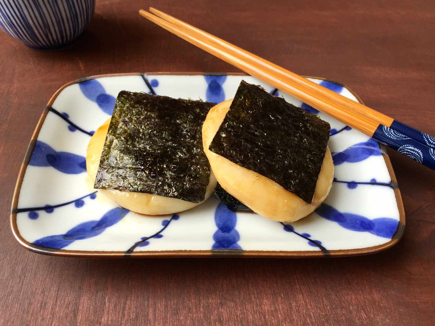 Norimaki Mochi (Rice Cake, Sweet Soy Sauce, Seaweed) Image