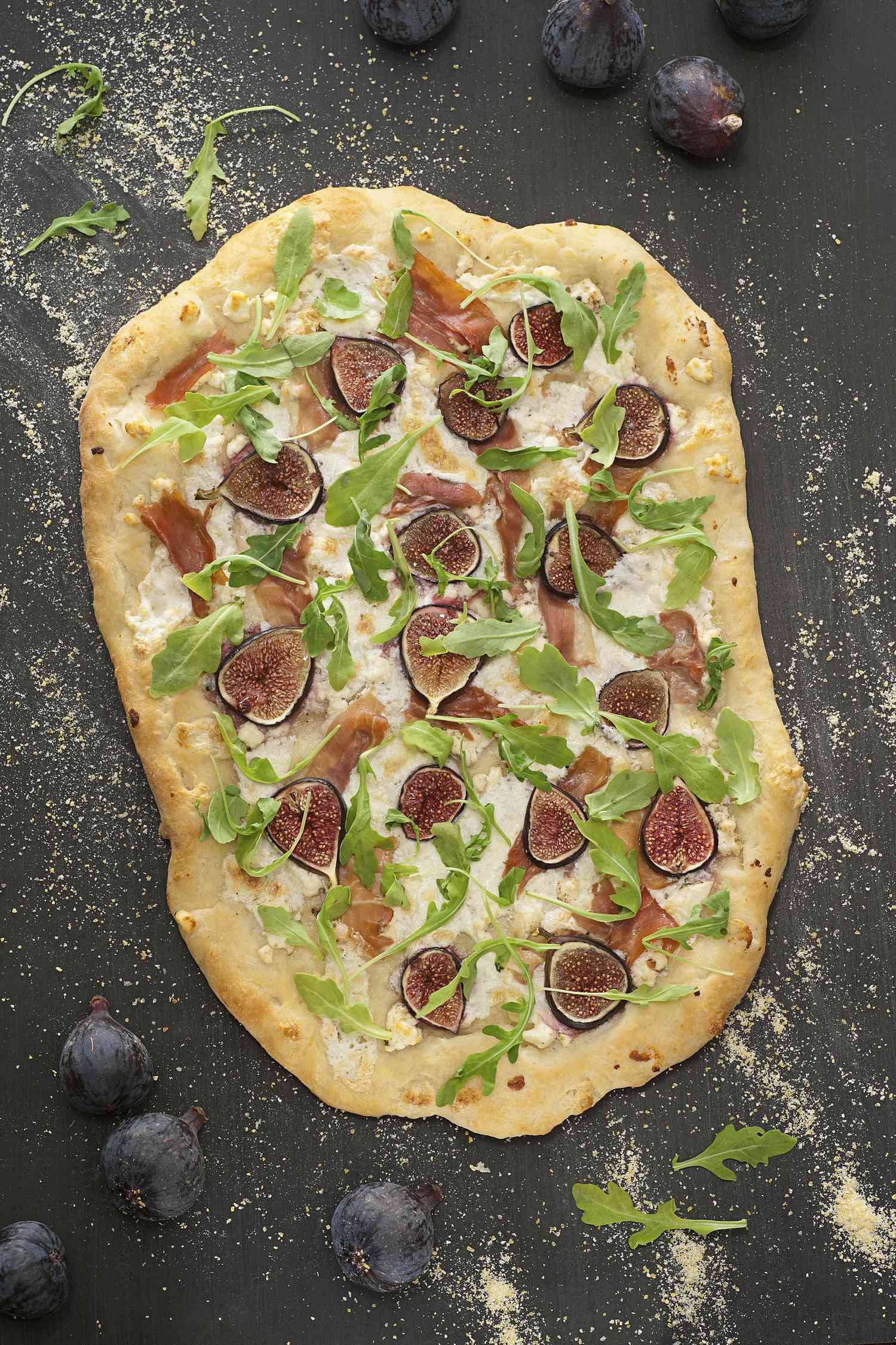 Grilled Fig and Arugula Pizza Recipe Image
