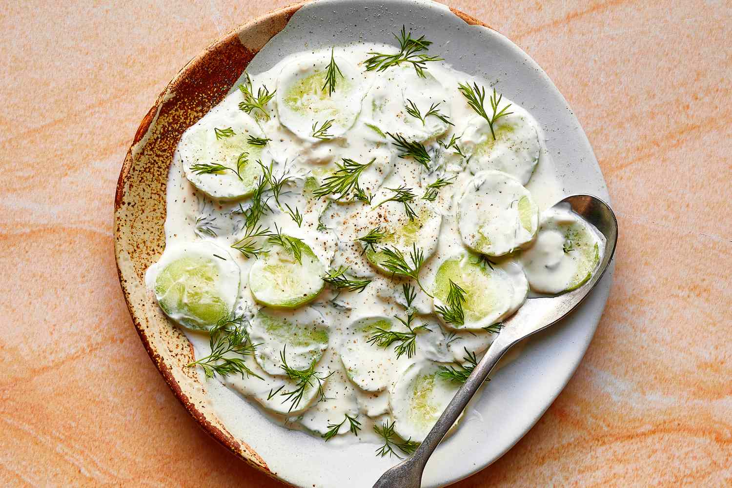 Polish Cucumbers in Sour Cream (Mizeria) Recipe Image