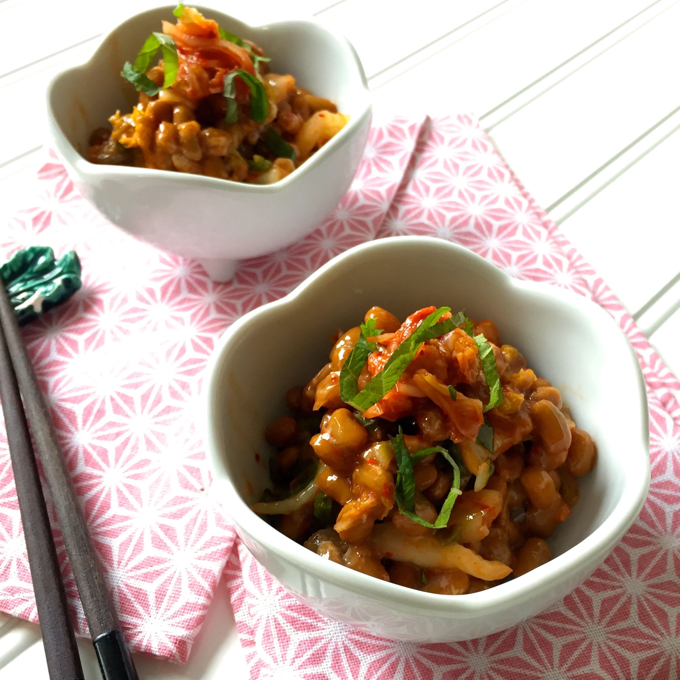 Spicy Kimchi and Natto (Fermented Soy Bean) Recipe Image