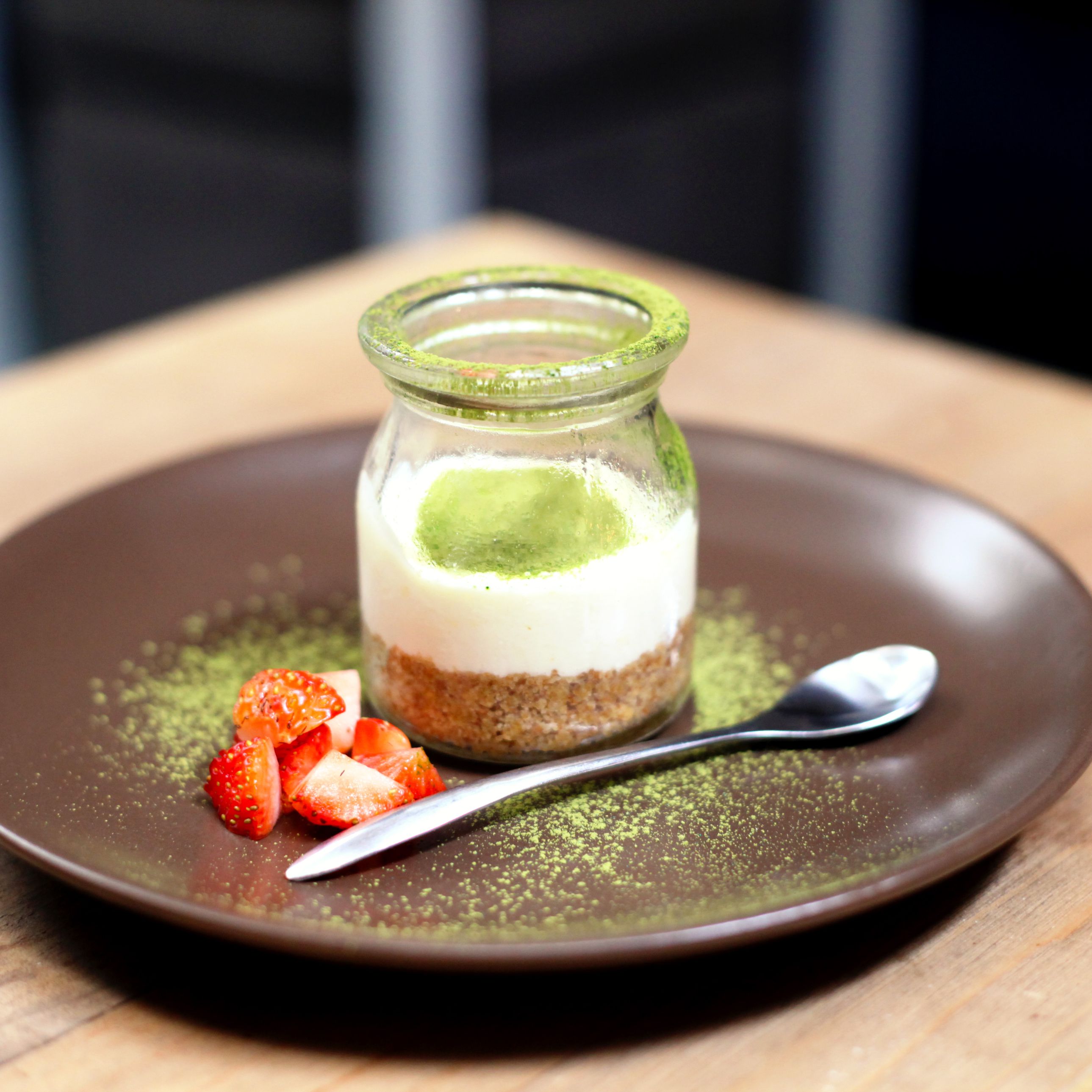 No-Bake Matcha Green Tea Cheesecake Recipe Image