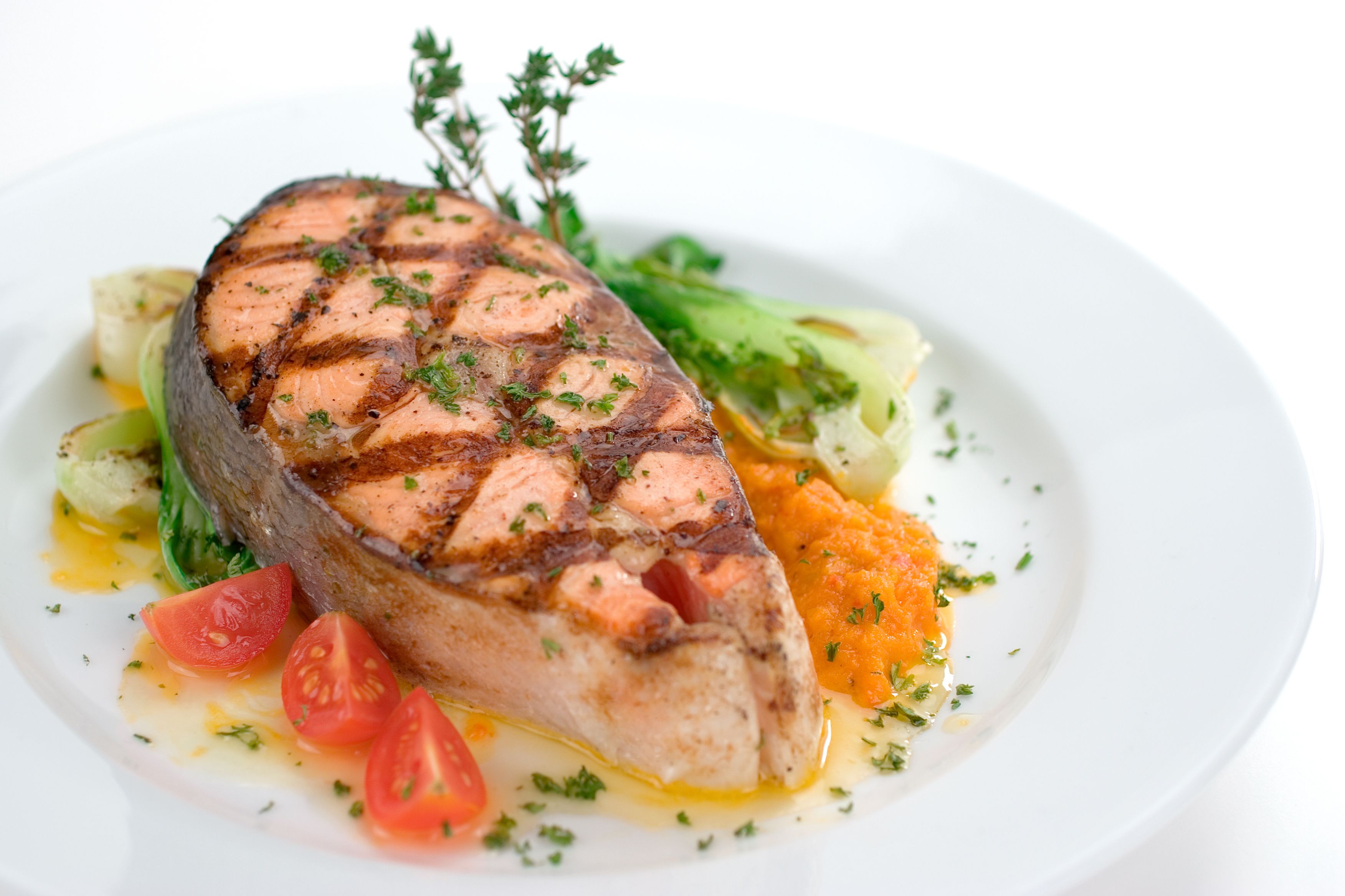 Easy Herbed Grilled Salmon Recipe With White Wine Image