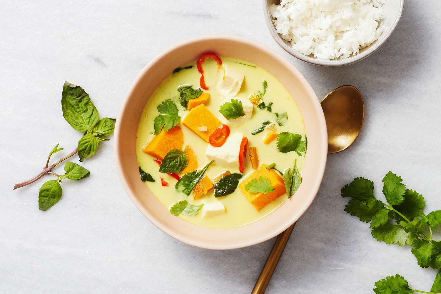 Thai Pumpkin and Coconut Milk Soup Recipe Image