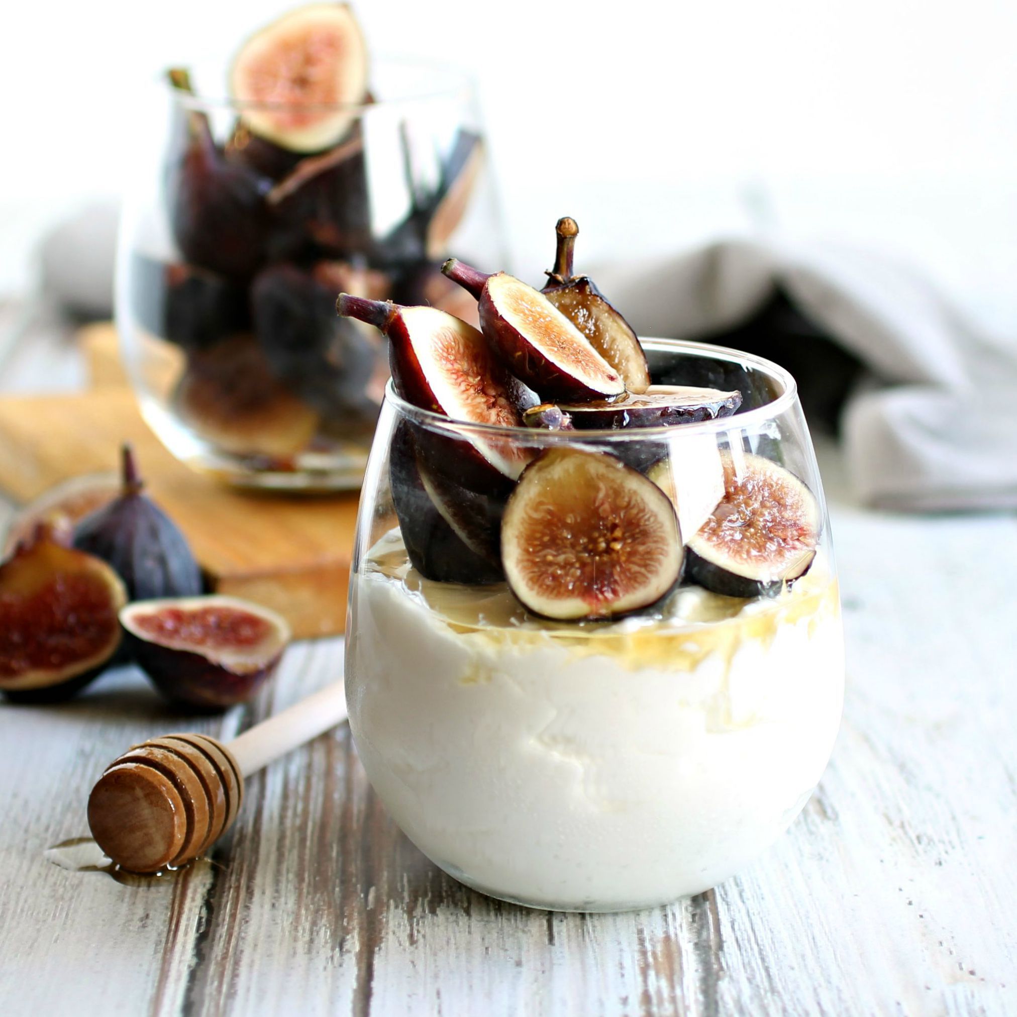 Yogurt Panna Cotta With Figs and Honey Image
