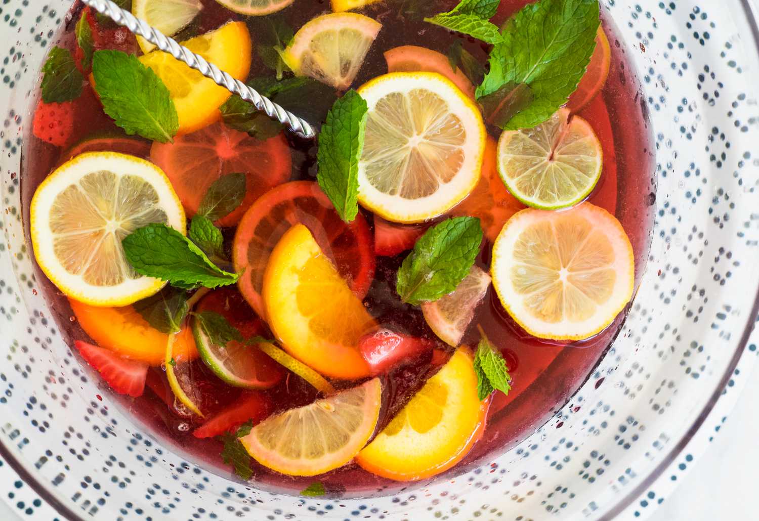 Easy Pomegranate-Cranberry Champagne Punch Recipe Image