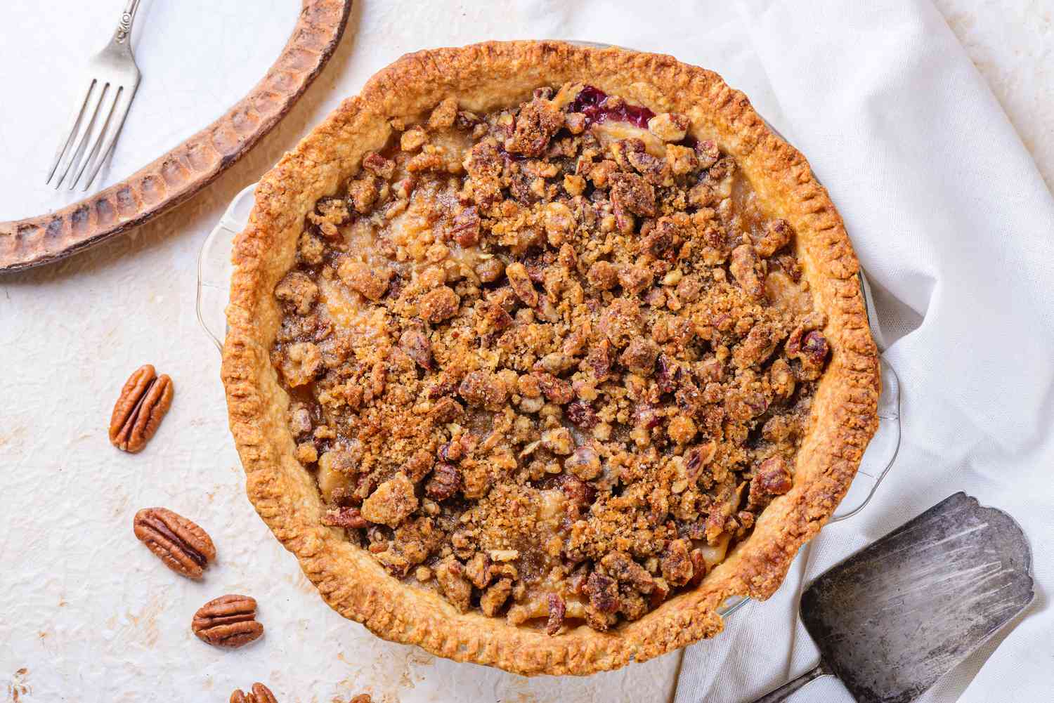 Canned Pear Streusel Pie Recipe Image