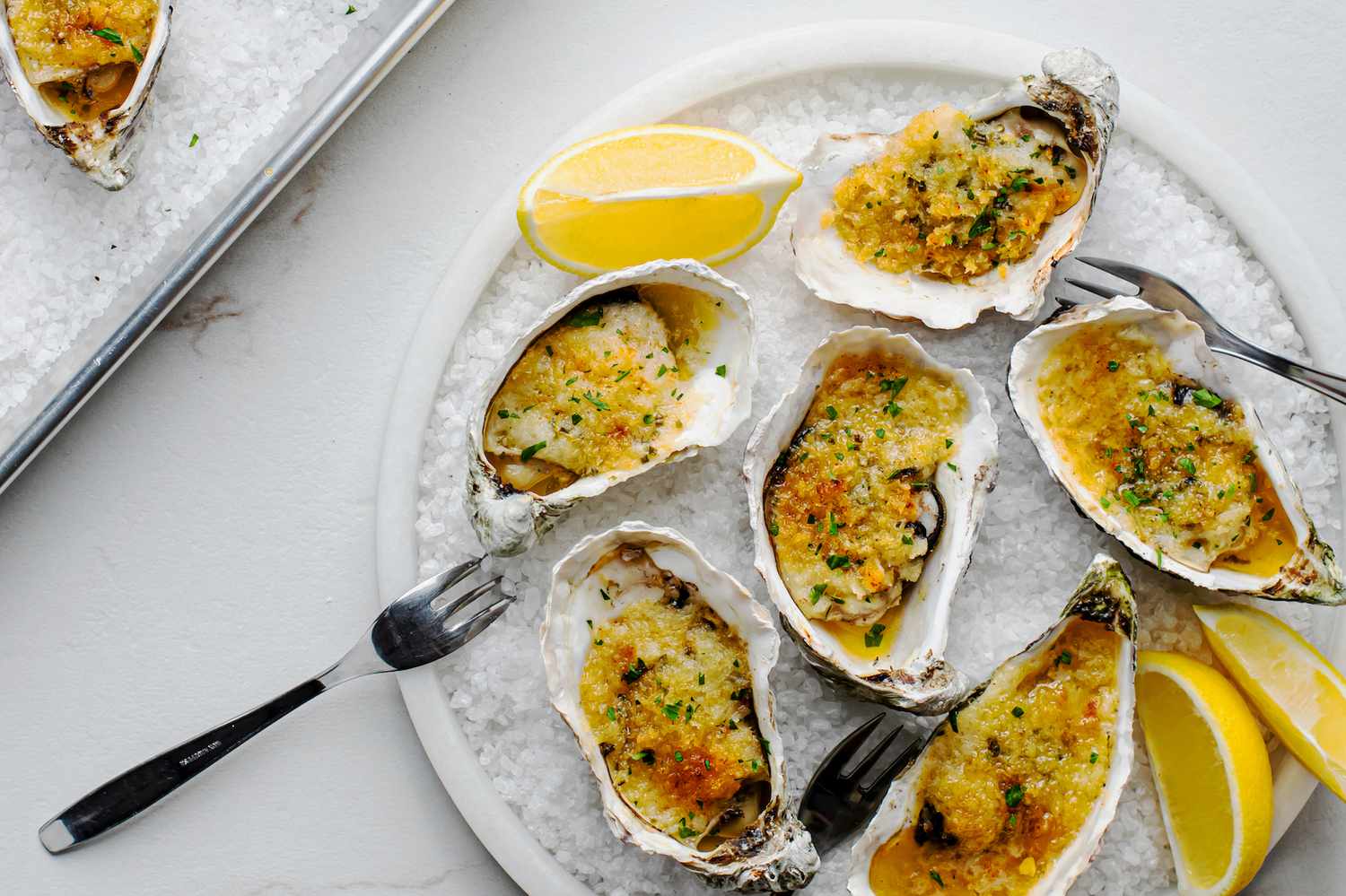 Easy Butter and Herb Baked Oysters Recipe Image
