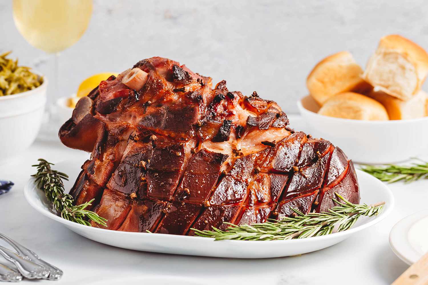 Brown Sugar Glazed Baked Ham Recipe Image