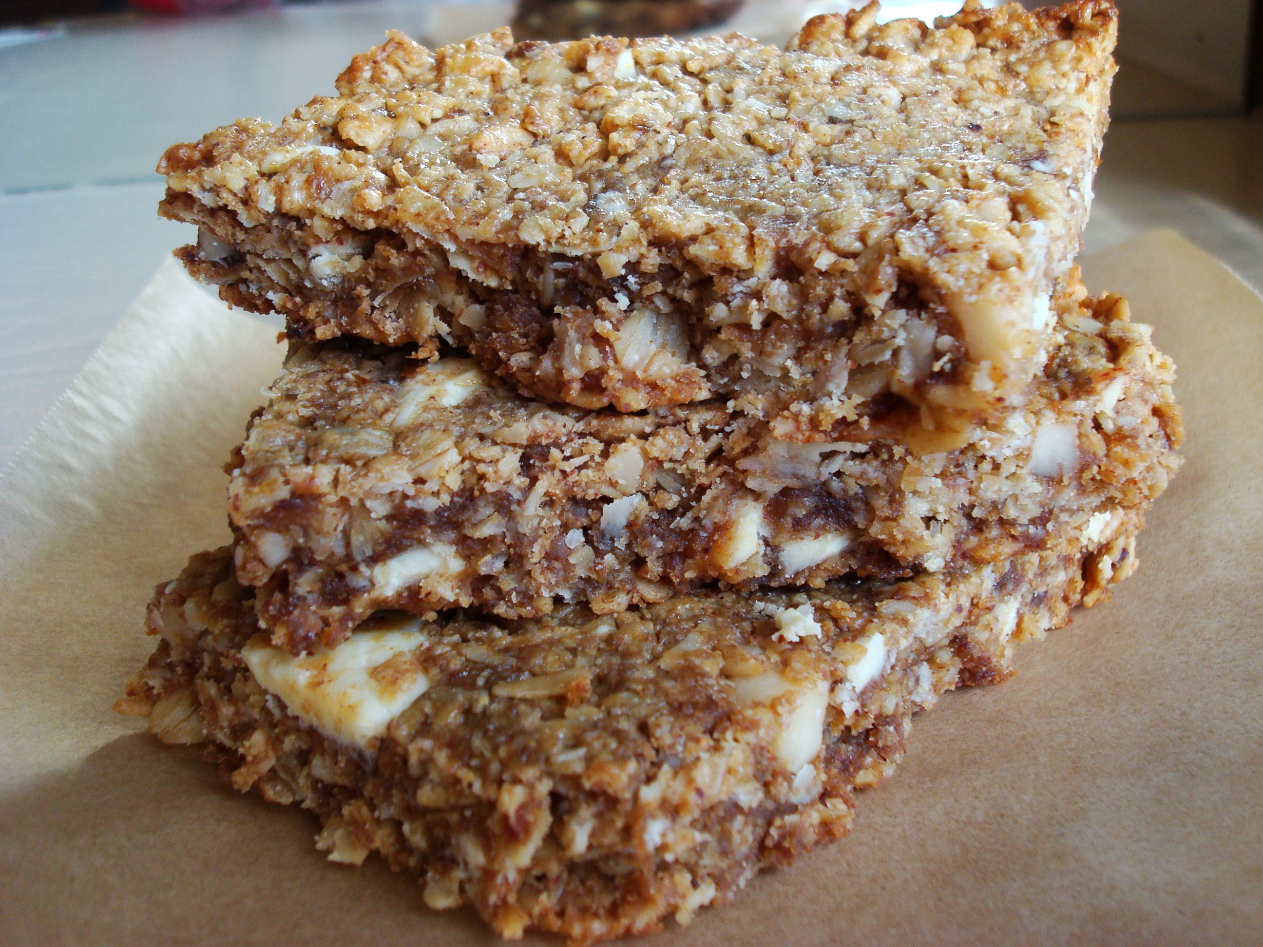 White Chocolate Macadamia Energy Bar Recipe Image