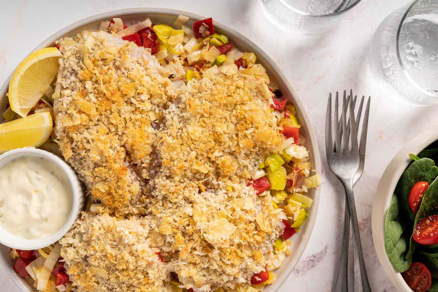 Baked Tilapia Recipe With Crispy Topping Image