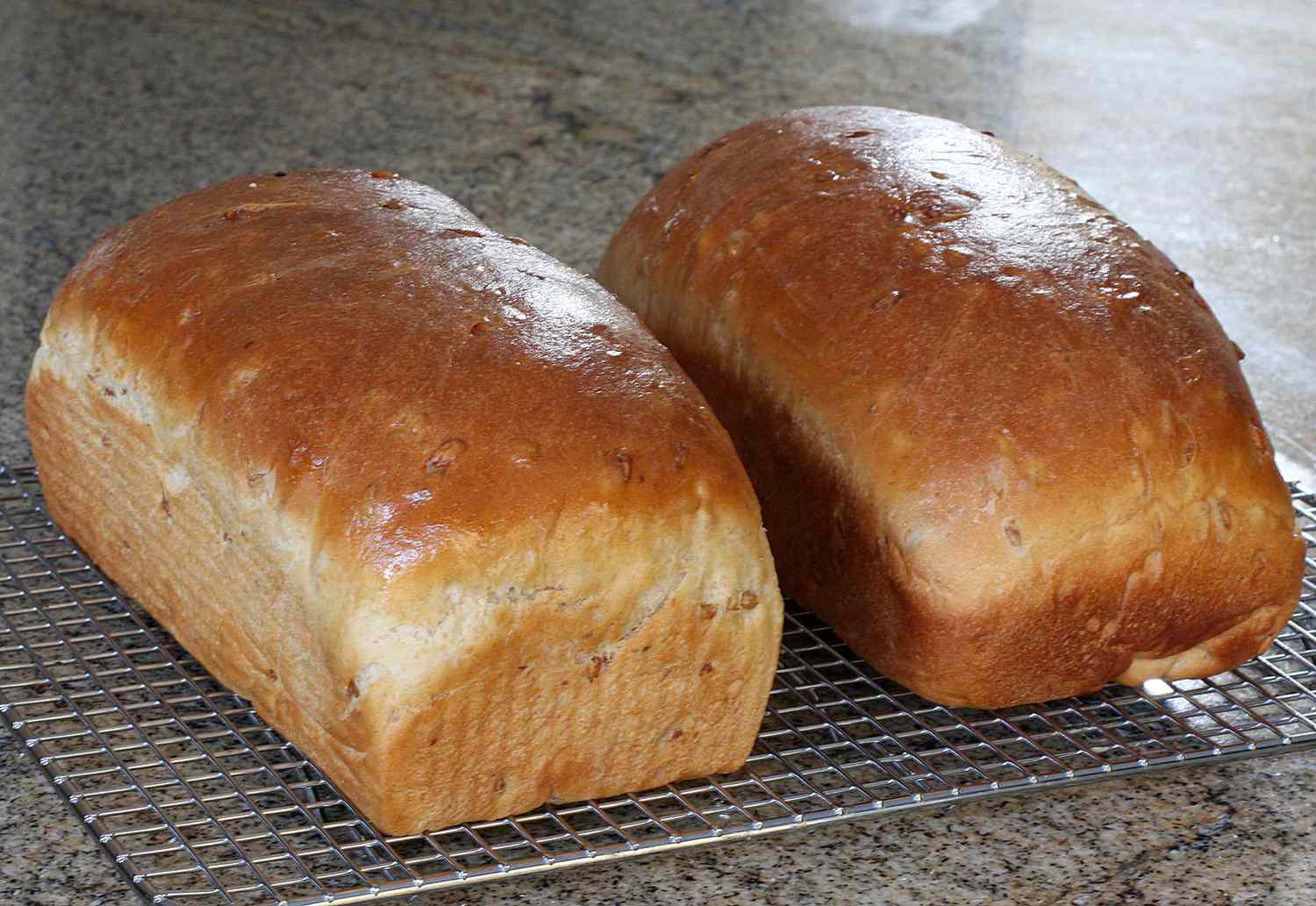 Farro Bread Recipe, Two Loaves Image