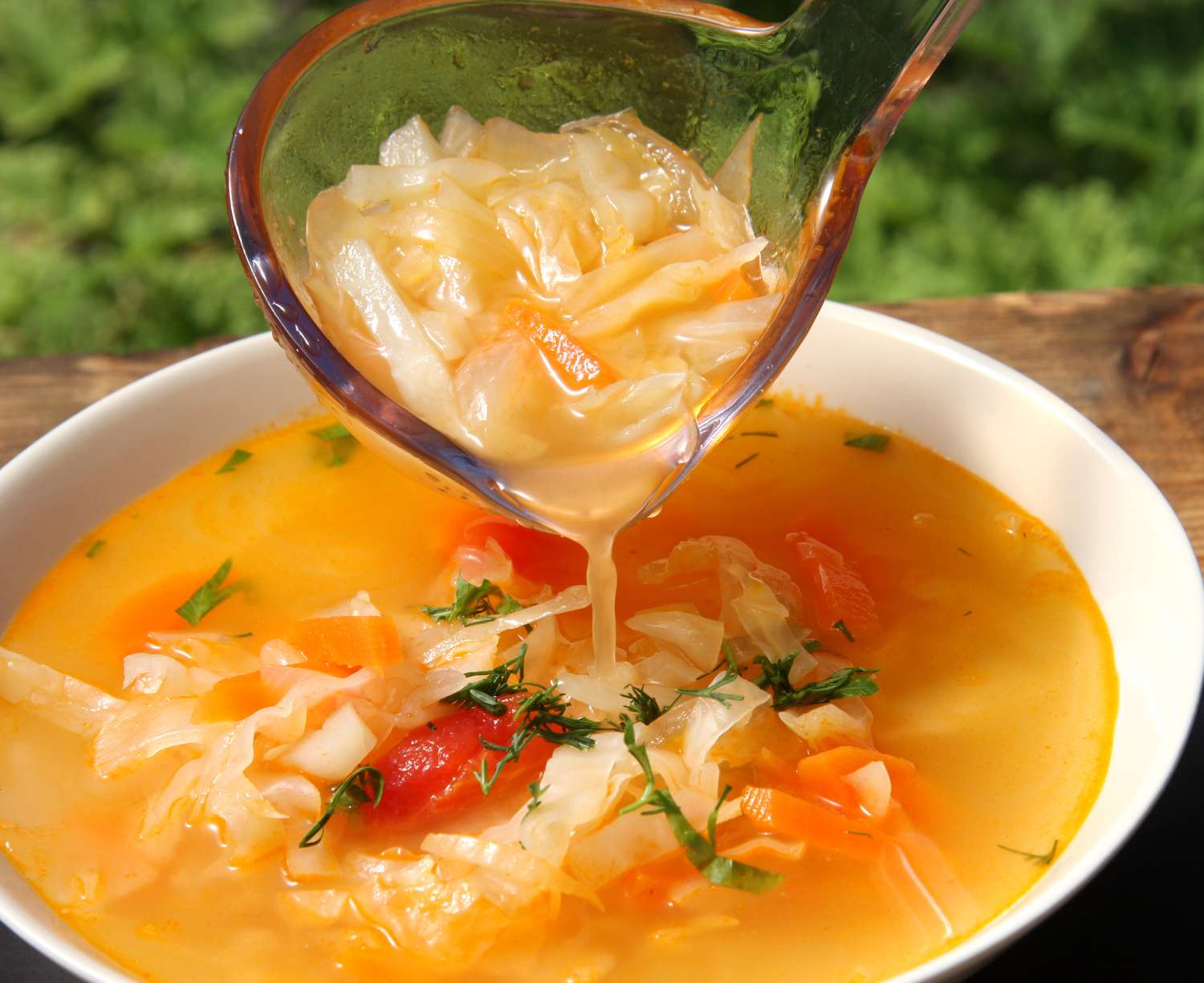 Polish Cabbage and Sauerkraut (Kapuśniak) Soup Recipe Image