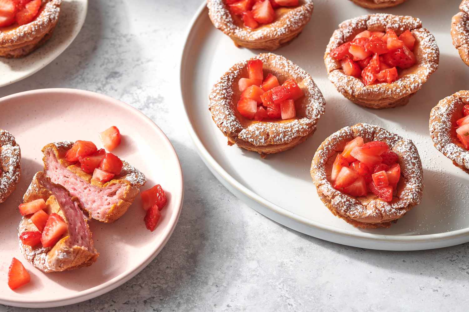 Blender Strawberry Mochi Muffins Recipe Image