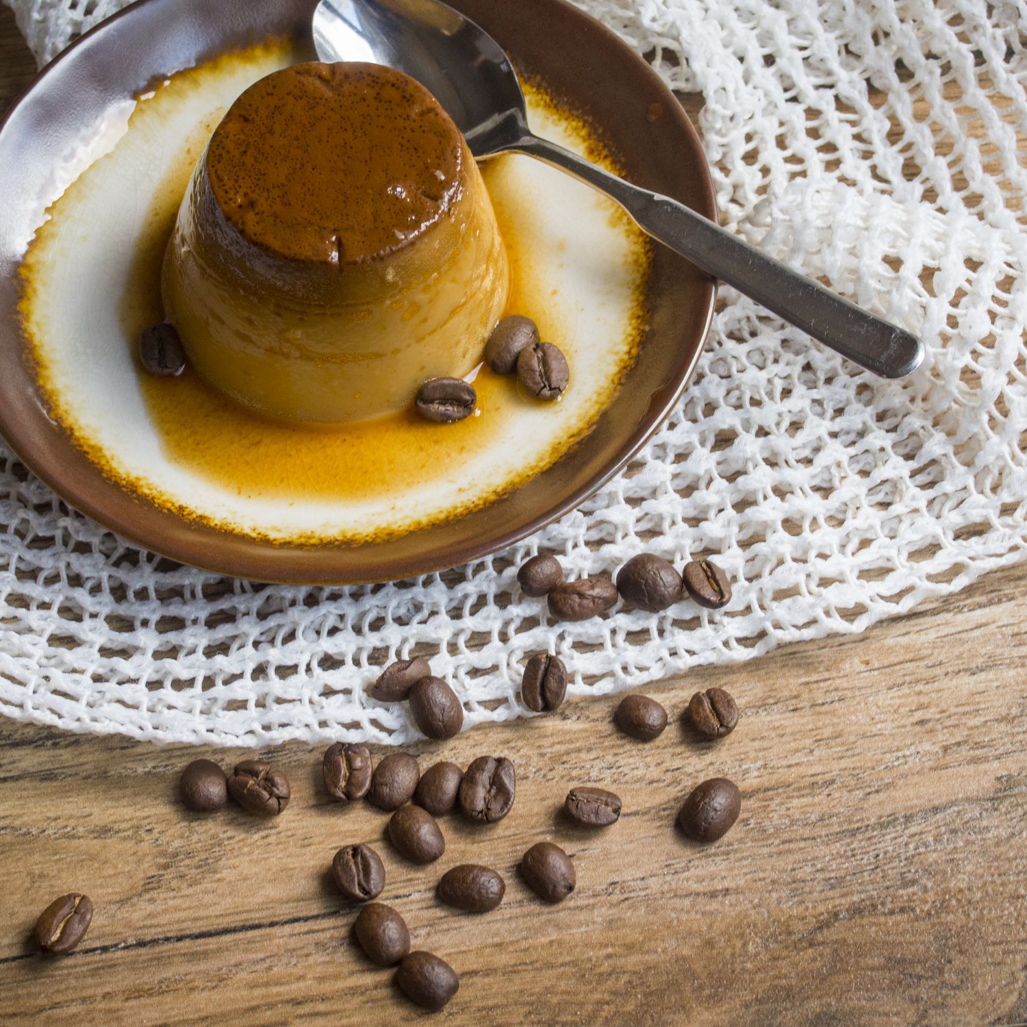 Coffee Flavored Flan Dessert Recipe Image