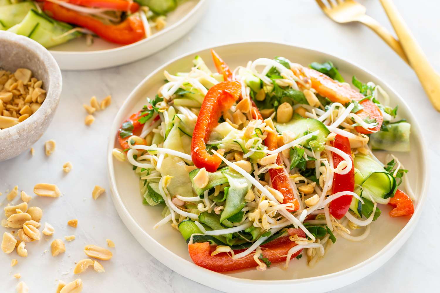 Raw Vegan Pad Thai Salad Recipe Image
