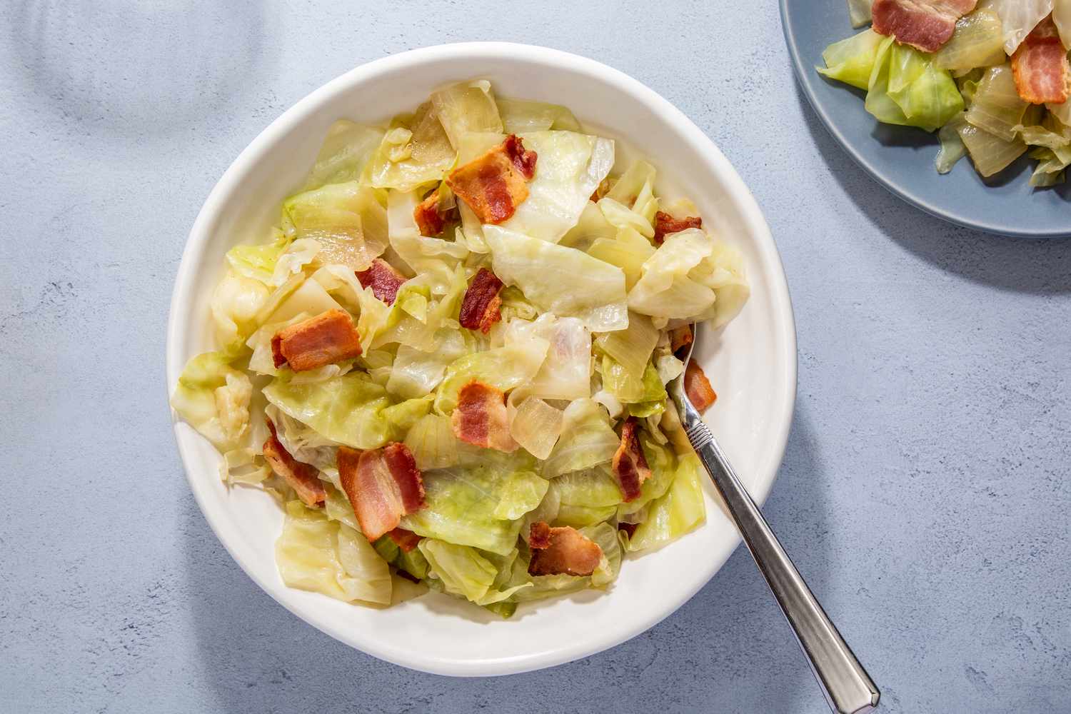 Boiled Cabbage With Bacon Recipe Image