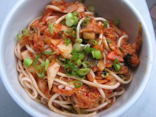 Dinner Tonight: Cold Sesame Noodles with Kimchi Recipe Image