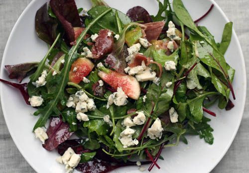 Dinner Tonight: Warm Prosciutto, Fig, and Blue Cheese Salad Recipe Image
