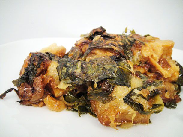 Bread and Onion Panade with Spicy Greens Recipe | Cook the Book Image