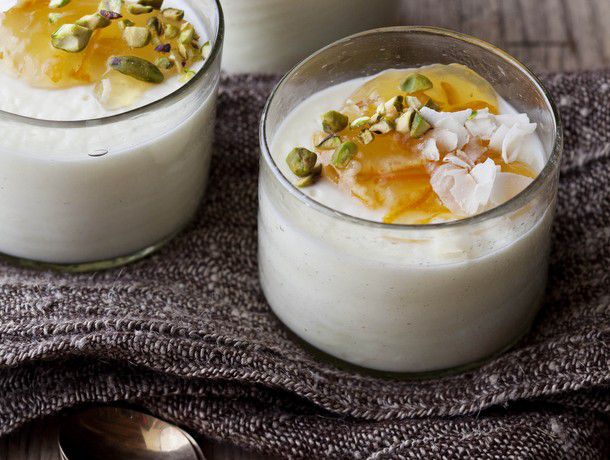 Malabi (Milk Custard with Orange Brandy Sauce) Image
