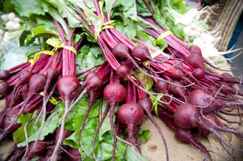 Stewed Beets with Beet Greens and Ginger Recipe | Cook the Book Image