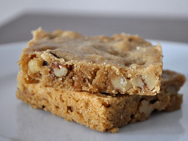 Bourbon Blondies With Walnuts Recipe Image