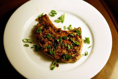 Dinner Tonight: Seared Pork Chops with Kimchi Recipe Image
